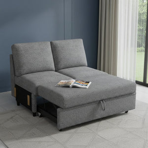 HomeRoots 46" Modern Loveseat with Hidden Storage - Stylish, Versatile Accent for Living Rooms and Small Spaces Chenille Dark Gray 714370