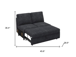HomeRoots 29" Stylish Beige and Black Chenille Storage Ottoman with Hidden Compartment for Modern Living Spaces 714371