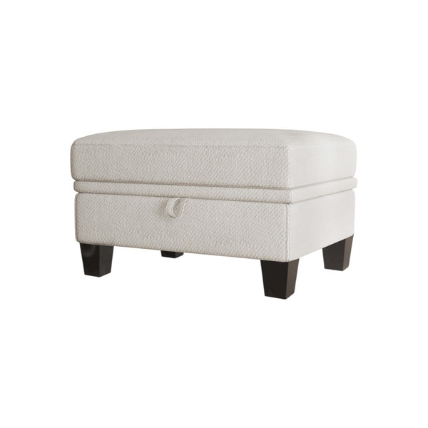 HomeRoots 29" Light Gray Chenille Storage Ottoman - Multi-Functional Seating & Hidden Storage for Modern Spaces 714372