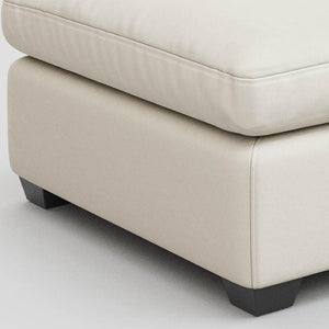 HomeRoots 32" Plush Blue and Black Velvet Footstool - Modern Square Ottoman for Comfort, Style & Versatility 714378