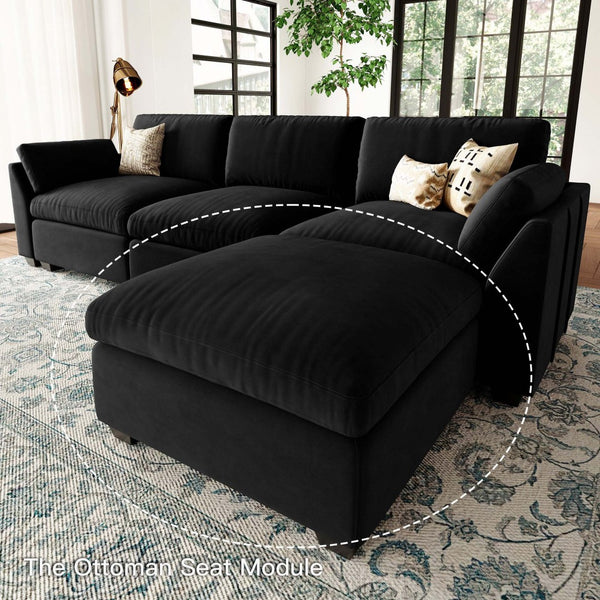 HomeRoots 32" Gray Corduroy Footstool - Stylish, Versatile Accent for Comfort, Extra Seating & Modern Decor 714380