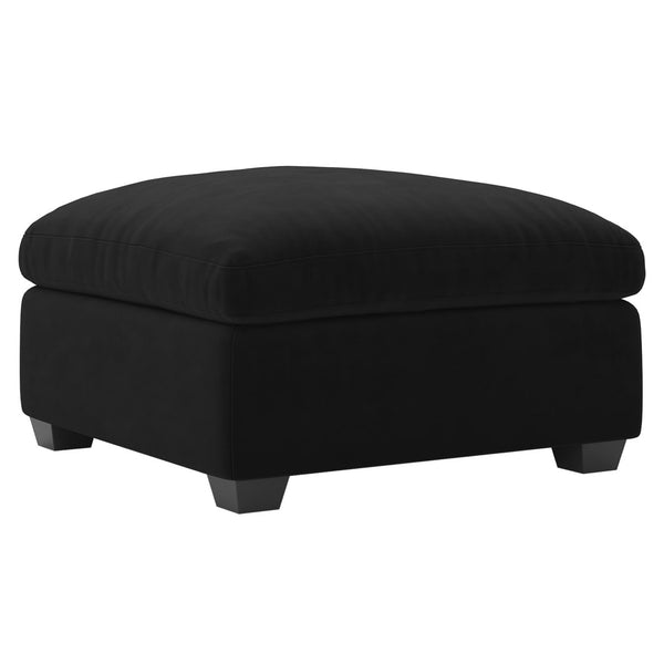 HomeRoots 32" Gray Corduroy Footstool - Stylish, Versatile Accent for Comfort, Extra Seating & Modern Decor 714380