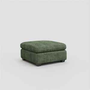 HomeRoots 32" Black Corduroy Footstool - Versatile and Stylish Seating Solution for Modern Living Spaces 714382