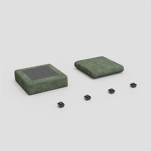 HomeRoots 32" Black Corduroy Footstool - Versatile and Stylish Seating Solution for Modern Living Spaces 714382