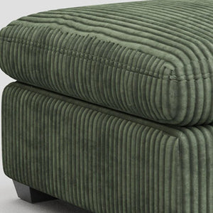 HomeRoots 32" Black Corduroy Footstool - Versatile and Stylish Seating Solution for Modern Living Spaces 714382