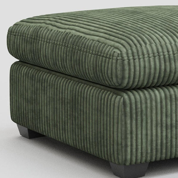 HomeRoots 32" Black Corduroy Footstool - Versatile and Stylish Seating Solution for Modern Living Spaces 714382