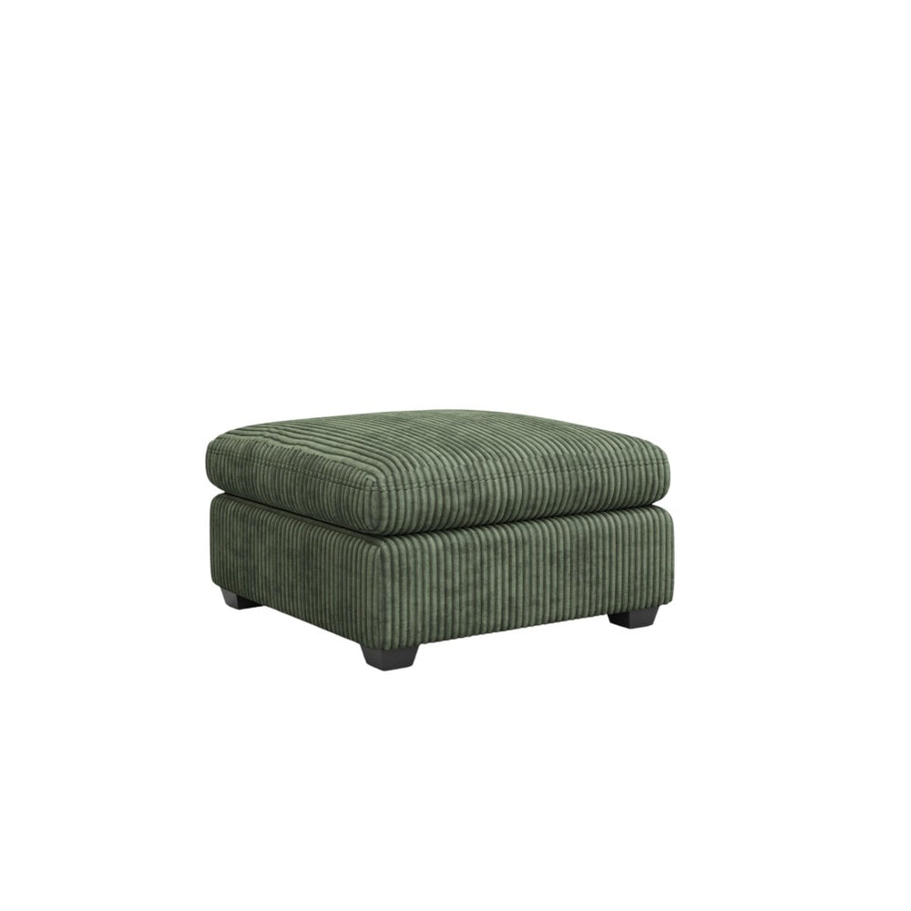 HomeRoots 32" Black Corduroy Footstool - Versatile and Stylish Seating Solution for Modern Living Spaces 714382