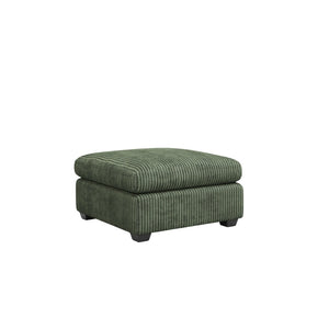 HomeRoots 32" Black Corduroy Footstool - Versatile and Stylish Seating Solution for Modern Living Spaces 714382