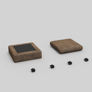 HomeRoots 26" Black Velvet Storage Ottoman - Elegant Multi-Functional Furniture for Modern Living Spaces 714384