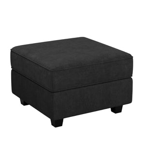 HomeRoots 26" Light Gray Velvet Storage Ottoman: Chic Square Design with Plush Padding, Lift-Off Lid & Versatility 714385