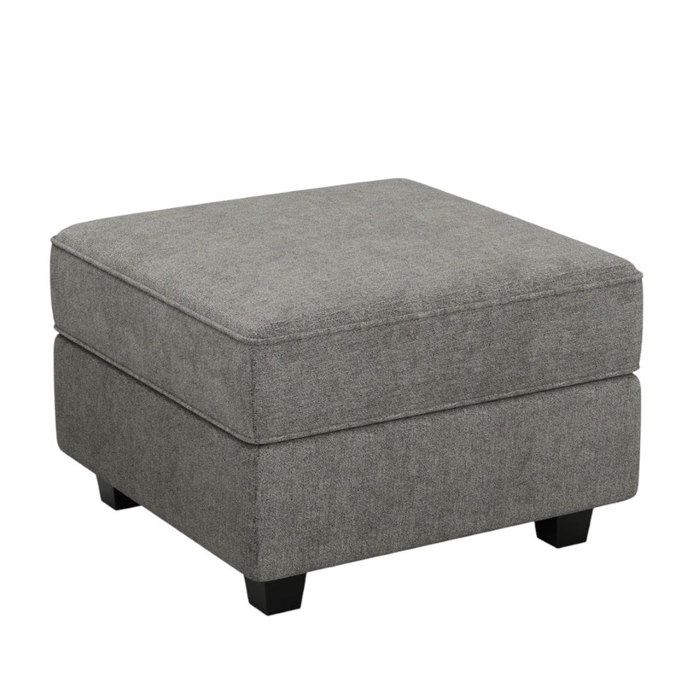 HomeRoots 26" Gray Velvet Storage Ottoman - Stylish Seating & Hidden Storage Solution for Modern Home Décor 714386