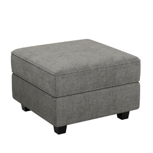 HomeRoots 26" Gray Velvet Storage Ottoman - Stylish Seating & Hidden Storage Solution for Modern Home Décor 714386