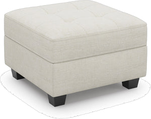HomeRoots 26" Green and Black Chenille Tufted Footstool - Cozy Storage Ottoman for Living Room & Bedroom Use 714395