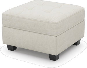 HomeRoots 26" Green and Black Chenille Tufted Footstool - Cozy Storage Ottoman for Living Room & Bedroom Use 714395