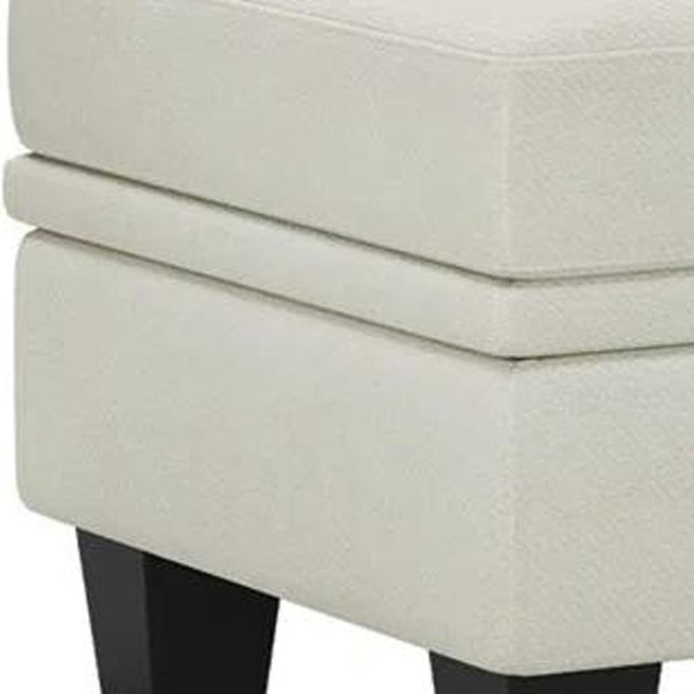 HomeRoots 46" Gray and Black Chenille Storage Ottoman – Stylish Multifunctional Seating & Hidden Storage Solution 714403