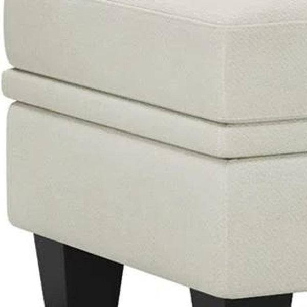 HomeRoots 46" Gray and Black Chenille Storage Ottoman – Stylish Multifunctional Seating & Hidden Storage Solution 714403
