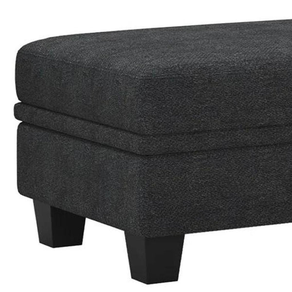 HomeRoots 26" Stylish Brown & Black Faux Leather Storage Ottoman – Comfortable Seating & Versatile Storage Solution 714404