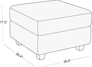 HomeRoots 26" Beige and Black Faux Leather Storage Ottoman - Modern Design, Versatile Seating, Ample Storage Space 714405