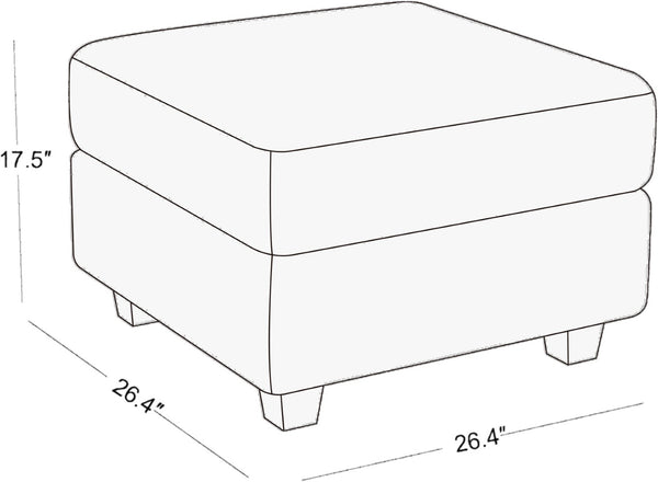 HomeRoots 26" Beige and Black Faux Leather Storage Ottoman - Modern Design, Versatile Seating, Ample Storage Space 714405