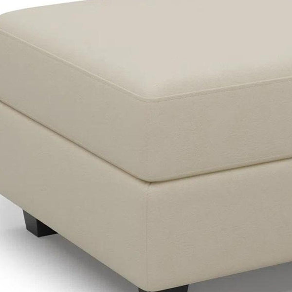 HomeRoots 46" Stylish Light Gray and Black Chenille Storage Ottoman - Versatile Seating & Tidy Living Space Solution 714406