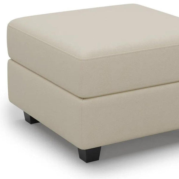 HomeRoots 46" Stylish Light Gray and Black Chenille Storage Ottoman - Versatile Seating & Tidy Living Space Solution 714406