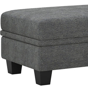 HomeRoots 30" Beige Corduroy Footstool - Cozy Multi-Functional Accent for Living Rooms & Bedrooms, Supports 300 lbs 714407