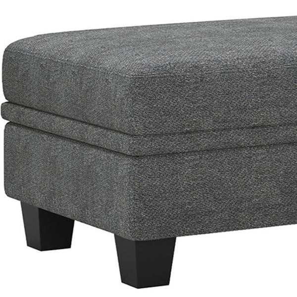 HomeRoots 30" Beige Corduroy Footstool - Cozy Multi-Functional Accent for Living Rooms & Bedrooms, Supports 300 lbs 714407