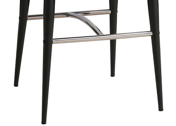 HomeRoots Gray Faux Leather Swivel Bar Chair with Adjustable Height, Modern Stainless Steel Base & Comfort Design 714411