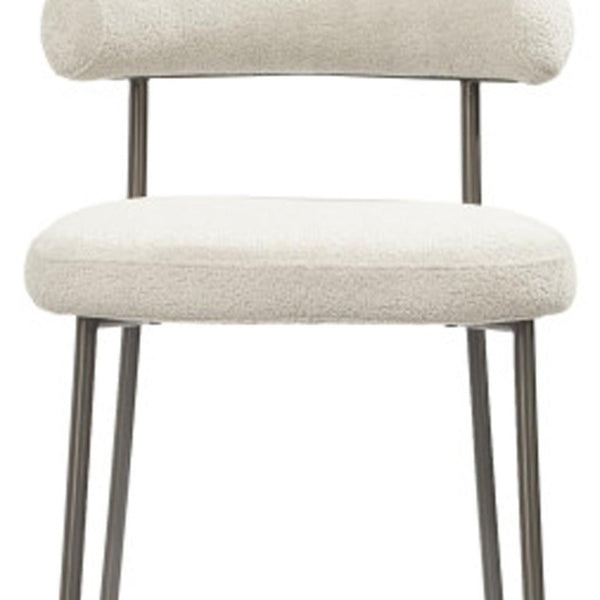 HomeRoots 26" Gray and Dark Gray Faux Leather Swivel Bar Chair - Modern Steel Design for Kitchen or Lounge 714415