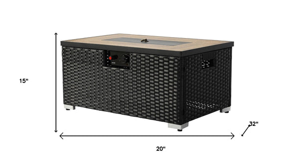 HomeRoots 50000 BTU 37" Gray Steel Propane Round Fire Pit Table - Versatile Outdoor Heat & Ambiance Solution 714429