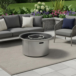 HomeRoots 50000 BTU Round Propane Fire Pit – Durable Black Steel Design for Cozy Outdoor Gatherings & Ambiance 714430