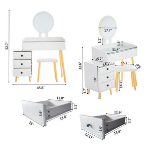 HomeRoots 35" White Wood Lighted Two-Drawer Dresser - Stylish, Compact Design with Ample Storage for Small Spaces 714435