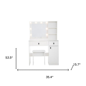 HomeRoots 32" White Wood Two Drawer Dresser - Compact Storage Solution for Modern and Coastal Bedrooms 714436
