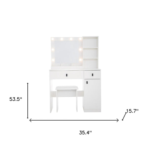 HomeRoots 32" White Wood Two Drawer Dresser - Compact Storage Solution for Modern and Coastal Bedrooms 714436