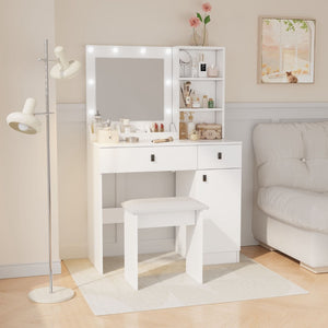 HomeRoots 32" White Wood Two Drawer Dresser - Compact Storage Solution for Modern and Coastal Bedrooms 714436