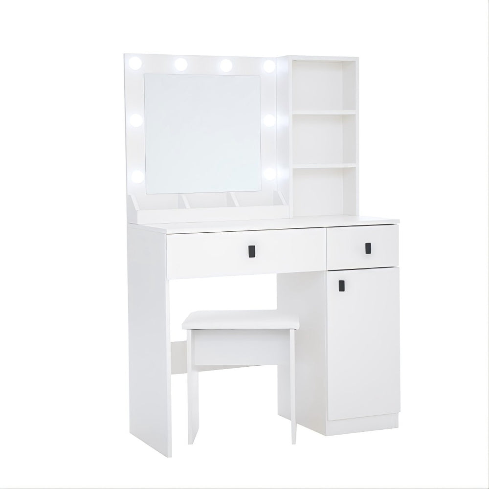 HomeRoots 32" White Wood Two Drawer Dresser - Compact Storage Solution for Modern and Coastal Bedrooms 714436