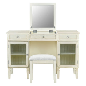 HomeRoots 35" Elegant White Wood Lighted Two-Drawer Dresser with Spacious Storage and Modern Design for Any Room 714439