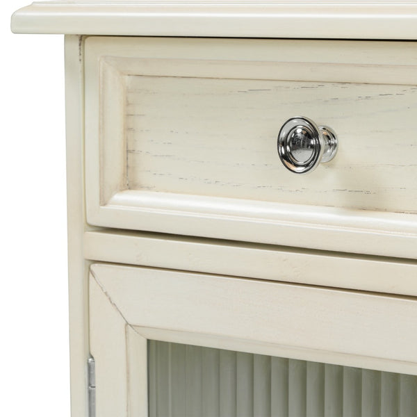 HomeRoots 35" Elegant White Wood Lighted Two-Drawer Dresser with Spacious Storage and Modern Design for Any Room 714439