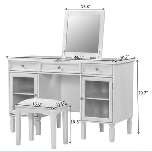 HomeRoots 35" Elegant White Wood Lighted Two-Drawer Dresser with Spacious Storage and Modern Design for Any Room 714439