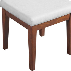 HomeRoots 39" Brown Elegant Eight Drawer Vanity Table with Upholstered Seat for Stylish and Organized Grooming 714444