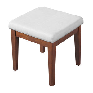 HomeRoots 39" Brown Elegant Eight Drawer Vanity Table with Upholstered Seat for Stylish and Organized Grooming 714444