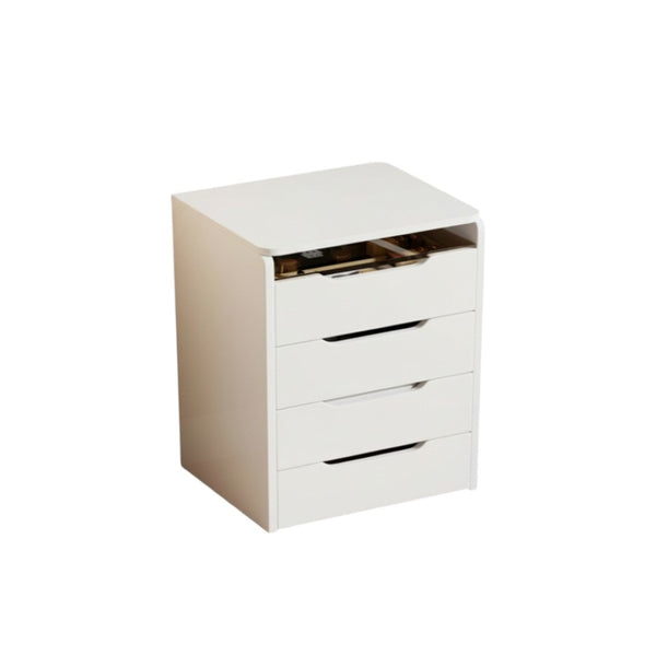 HomeRoots 24" White Wood Lighted Mirrored Dresser – Stylish 3-Drawer Storage & Grooming Station for Small Spaces 714449