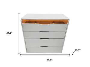 HomeRoots 24" Brown Wood Lighted Mirrored Dresser with Three Drawers – Compact Vanity for Small Spaces 714450