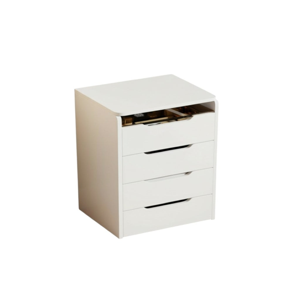 HomeRoots 24" Brown Wood Lighted Mirrored Dresser with Three Drawers – Compact Vanity for Small Spaces 714450