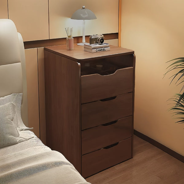 HomeRoots 28" White Wood Lighted Single Drawer Dresser - Stylish Storage & Illuminated Top for Compact Spaces 714452