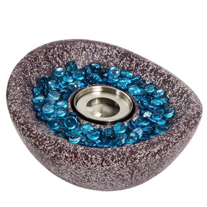 HomeRoots 40000 BTU Gray Concrete Propane Fire Pit Table – Stylish, Durable, and Perfect for Outdoor Gatherings! 714466