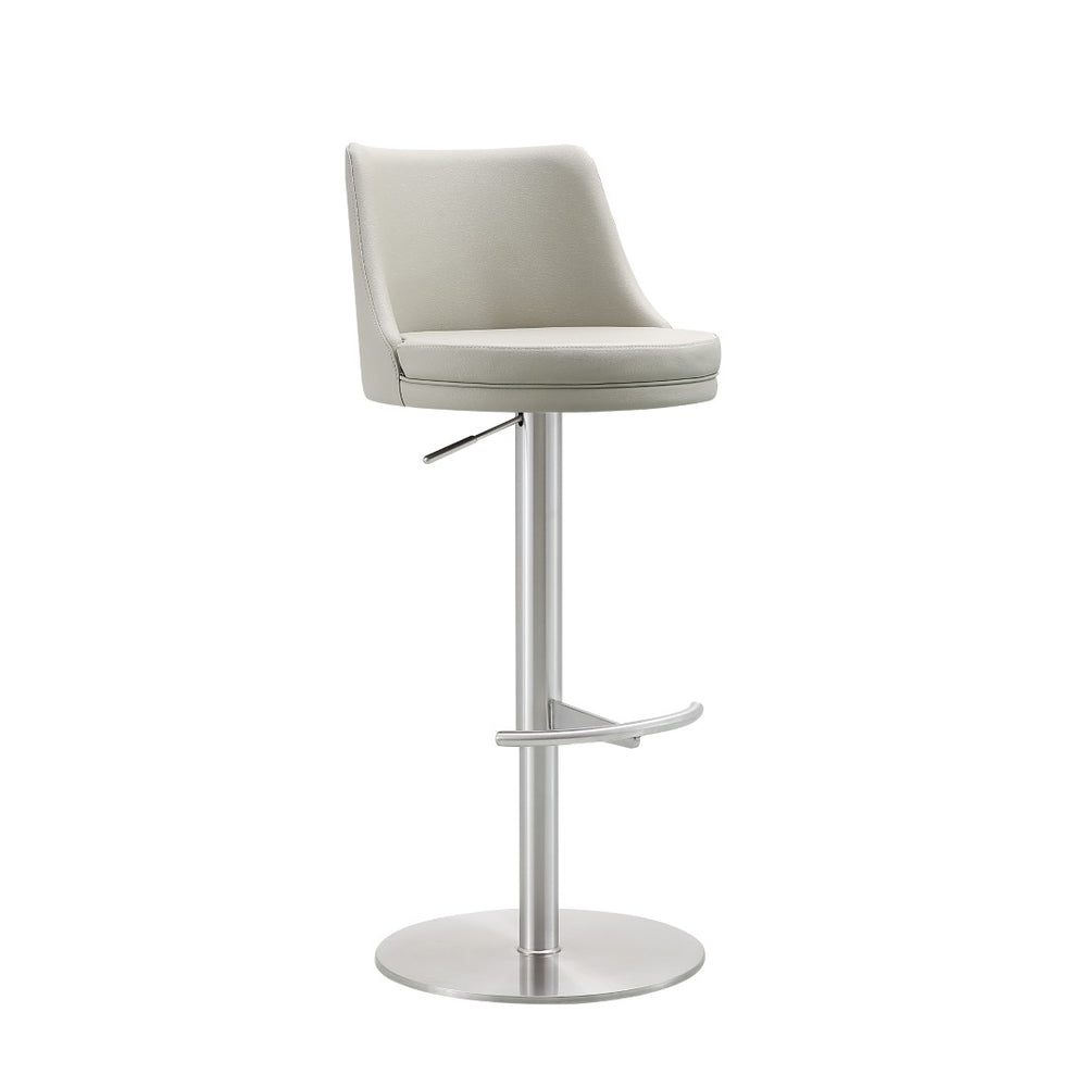 HomeRoots Red Velvet and Rose Gold Adjustable Height Swivel Bar Chair - Glamorous, Comfortable Design for Any Space 714470