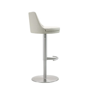 HomeRoots Red Velvet and Rose Gold Adjustable Height Swivel Bar Chair - Glamorous, Comfortable Design for Any Space 714470