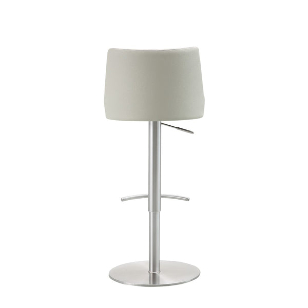HomeRoots Red Velvet and Rose Gold Adjustable Height Swivel Bar Chair - Glamorous, Comfortable Design for Any Space 714470