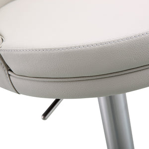 HomeRoots Red Velvet and Rose Gold Adjustable Height Swivel Bar Chair - Glamorous, Comfortable Design for Any Space 714470